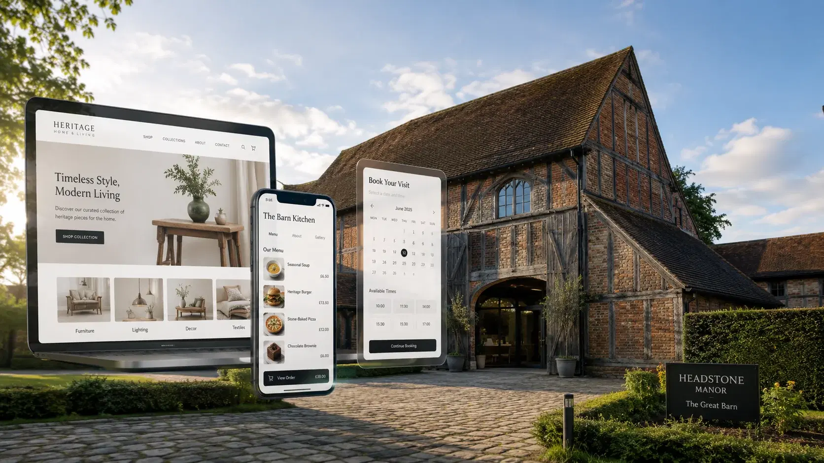 Starter website design and software support for West Harrow and North Harrow home businesses