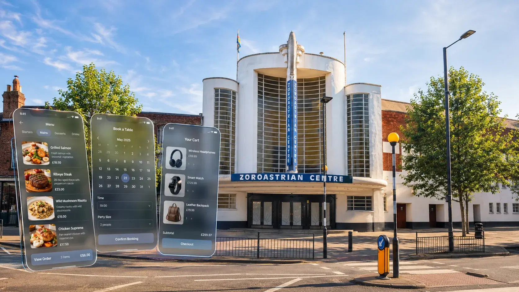 Web development and restaurant website design for Rayners Lane HA2 businesses near the Art Deco station